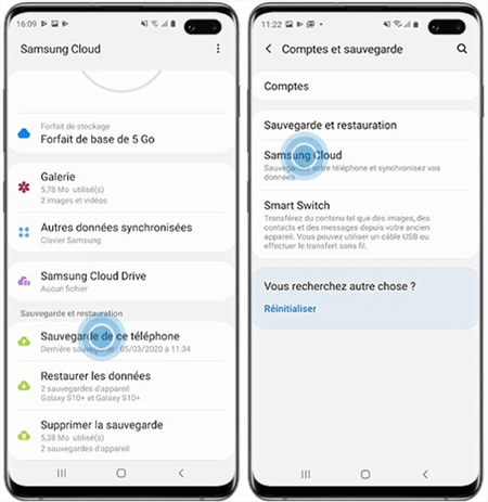 Accédez au Samsung Cloud sur mobile