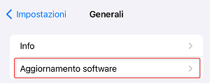 Aggiorna la versione iOS