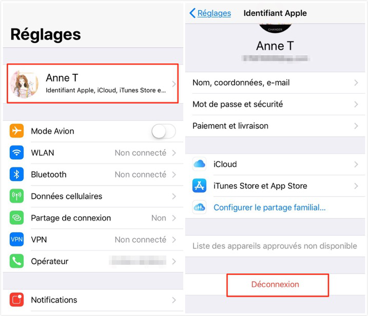 Reactivez le compte iCloud