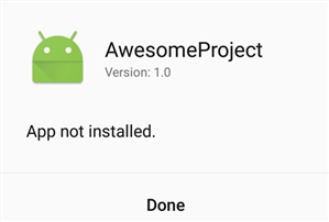 Android App Not Installed for This User