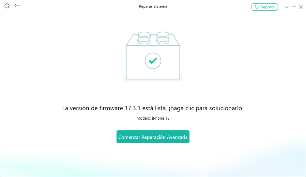 Descarga de firmware completada