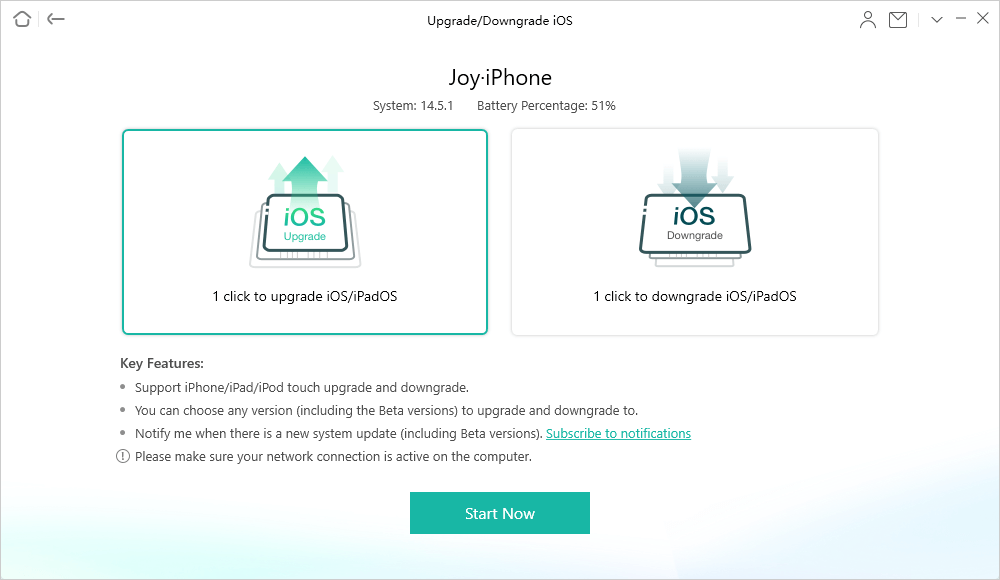 Upgrade or Downgrade iOS Version-2