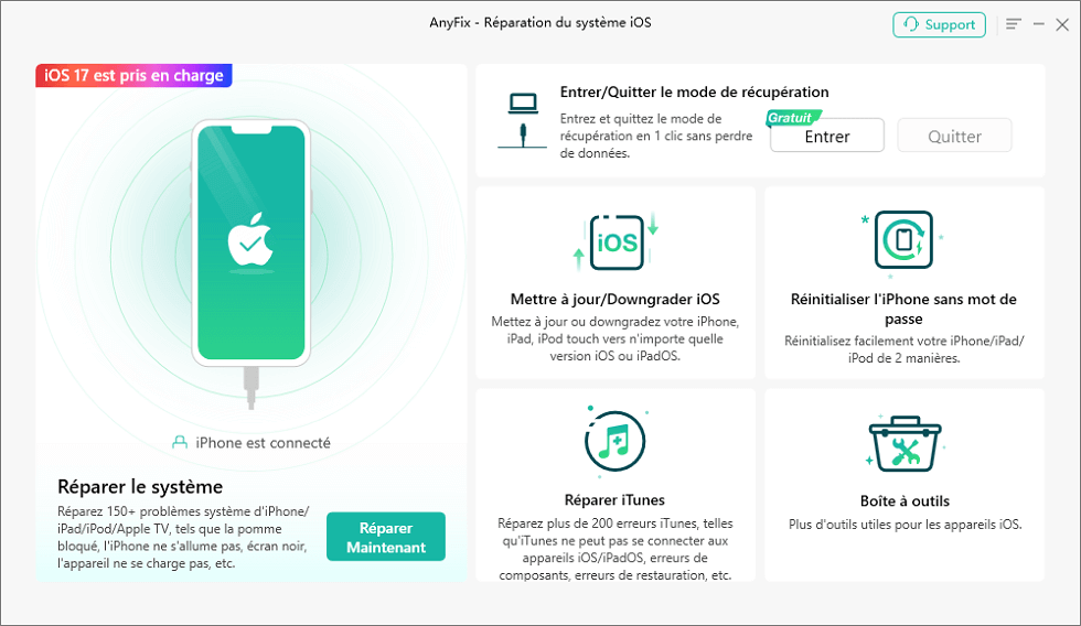 AnyFix - Page d'accueil