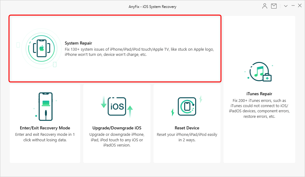 Tap on System Repair