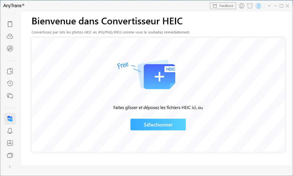 AnyTrans – logiciel convertir HEIC en JPG