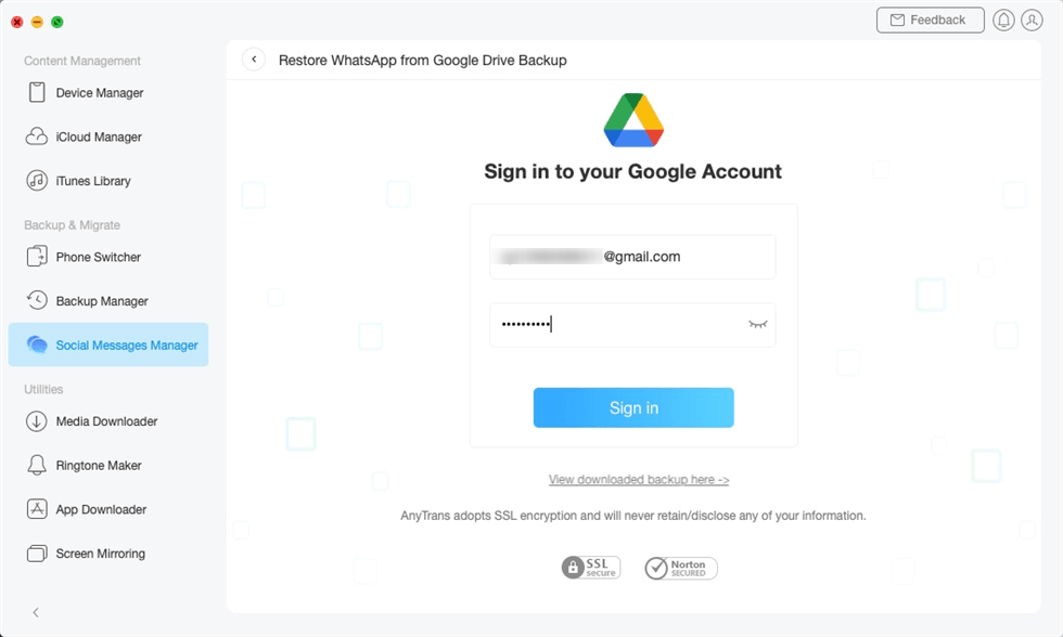 Sign in to Your Google Account