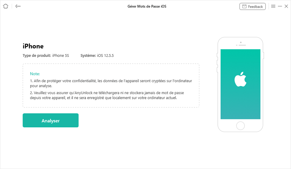 Cliquer sur Analyser