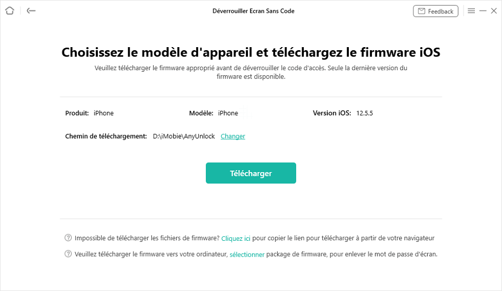 Télécharger le firmware