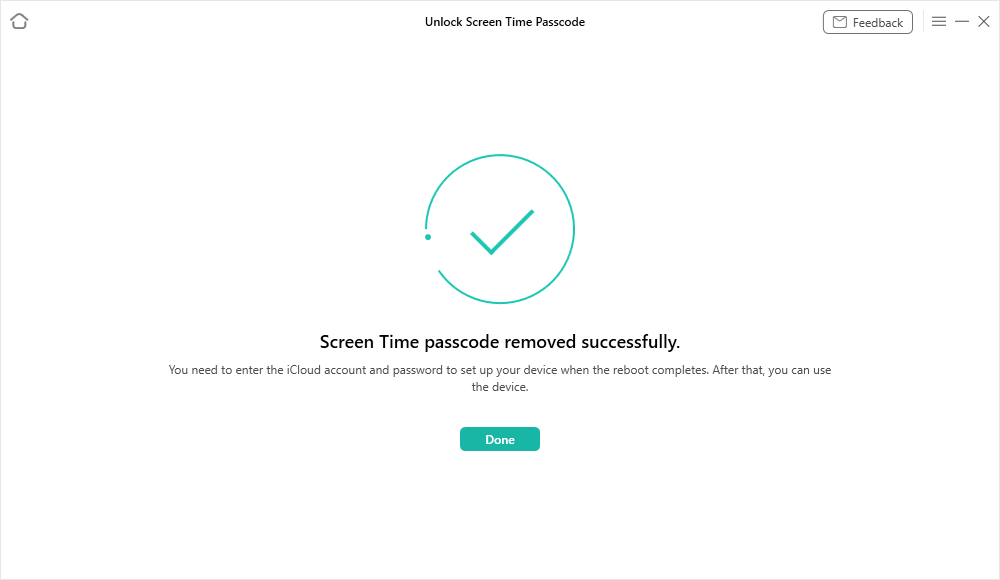 Successfully Removed Screen Time Passcode