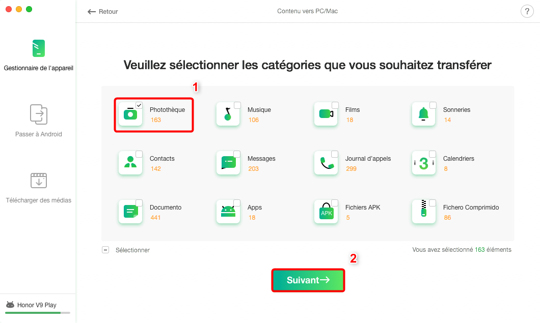 Comment sauvegarder un appareil Android sur Mac / PC - Étape 2