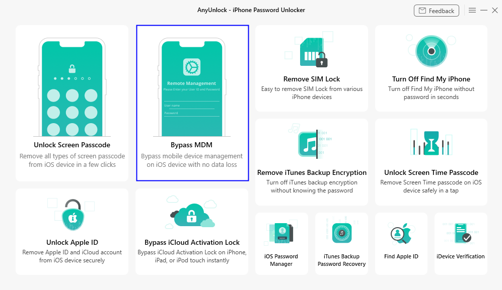 Choose Bypass MDM  Mode