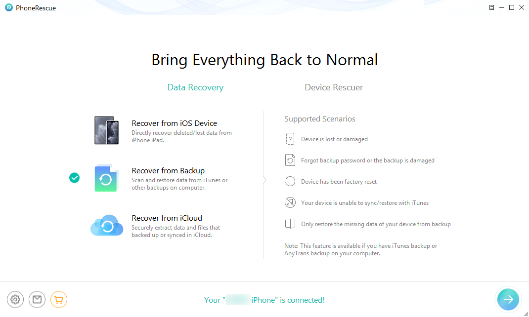 Retrieve from iPhone Backup