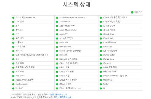 시스템 상태 화면