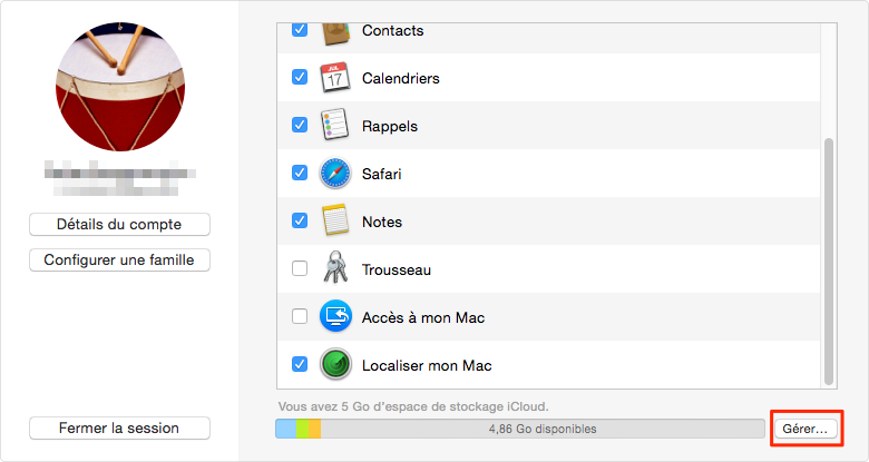 Gérer la sauvegarde iCloud sur Mac