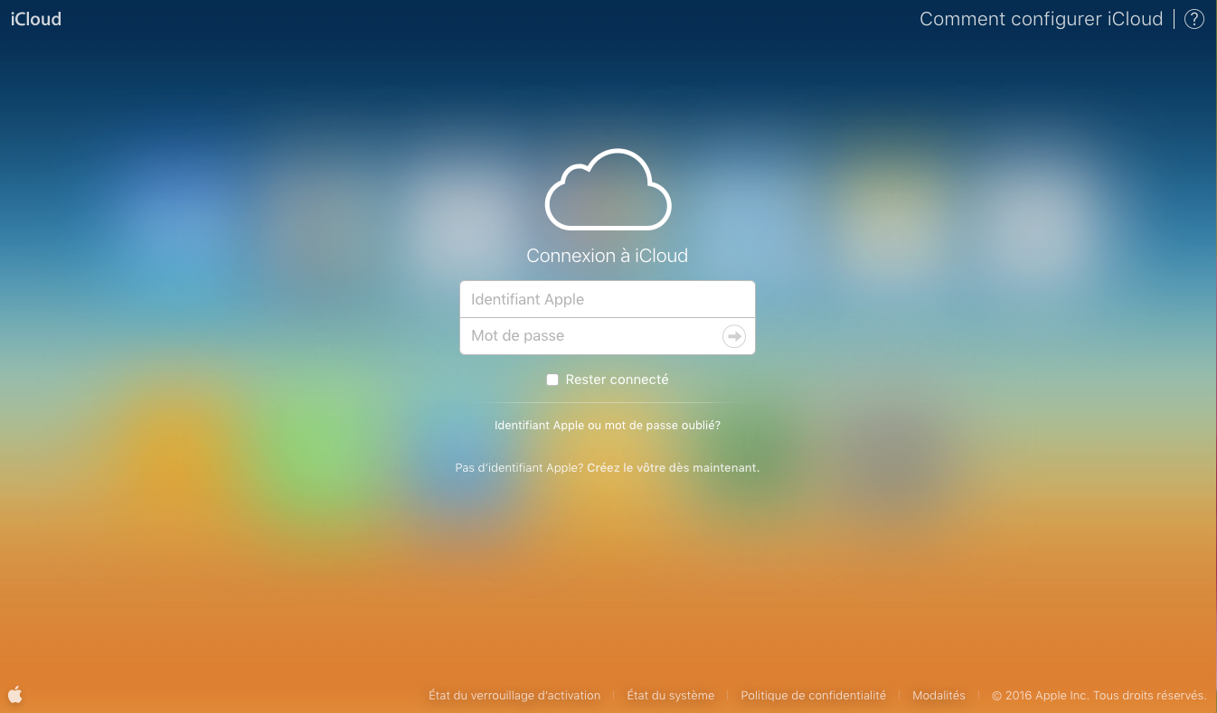 Se connecter à iCloud