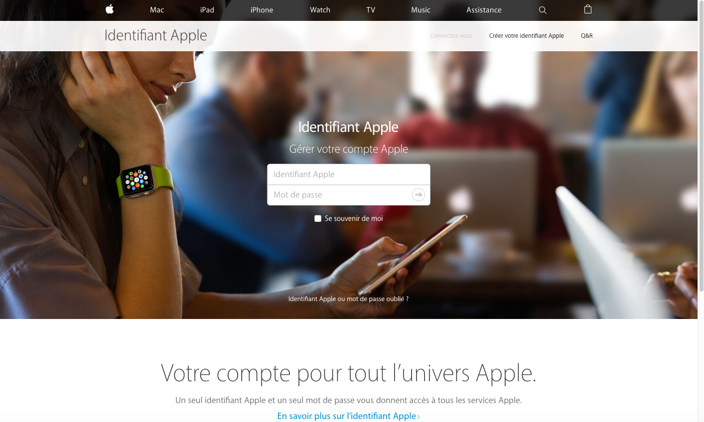 Saisissez votre identifiant Apple