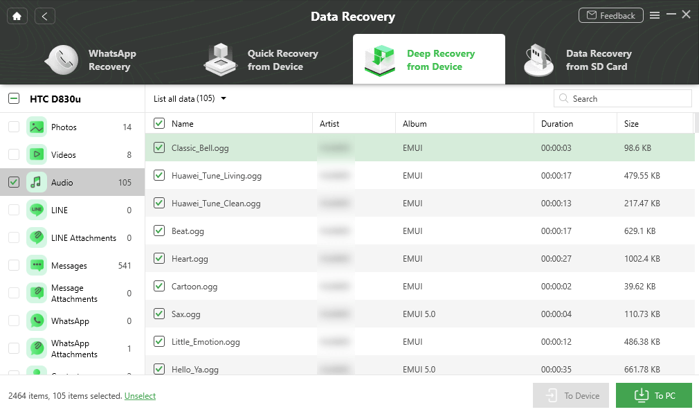 Recover Deleted Voice Recordings with DroidKit