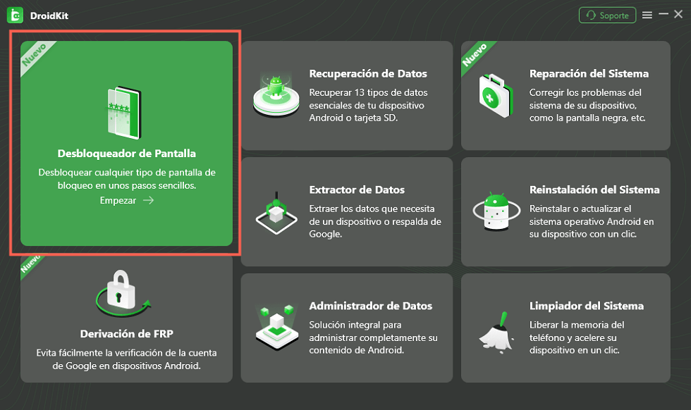 Con DroidKit puedes desbloquear un celular Samsung con contraseña