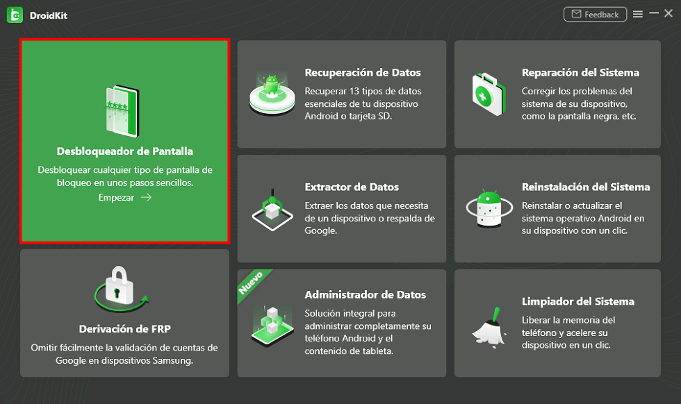 Con DroidKit puedes desbloquear la pantalla