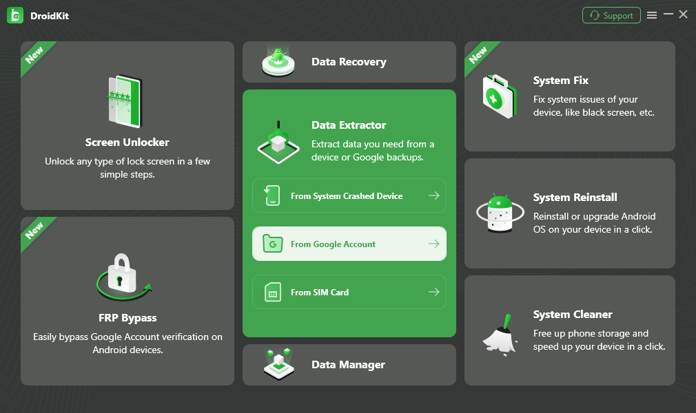 Retrieve Data from Google Account