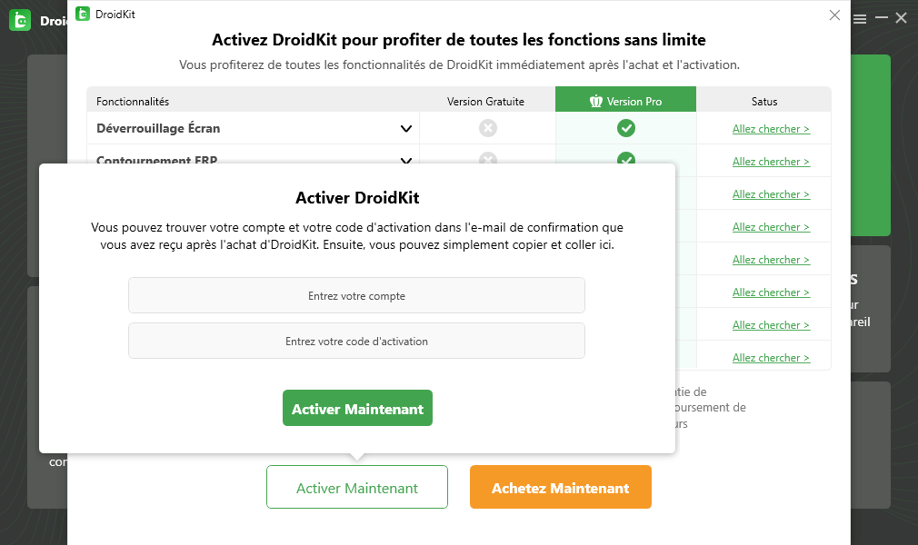 Comment activer DroidKit sur votre ordinateur