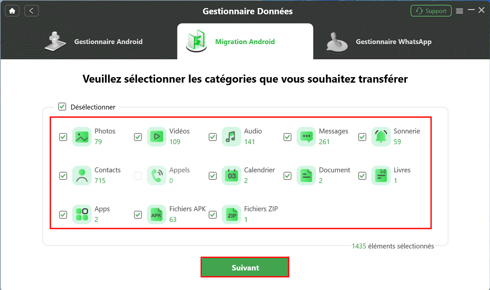 Sélectionner des données