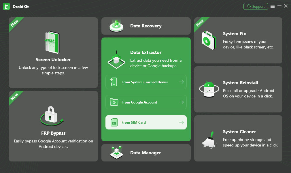 Extract Data from SIM Card