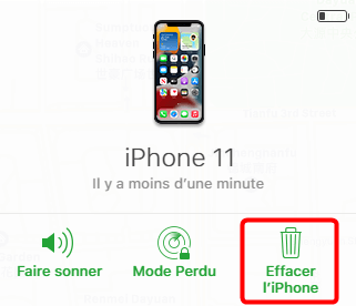 Effacer l'iPhone