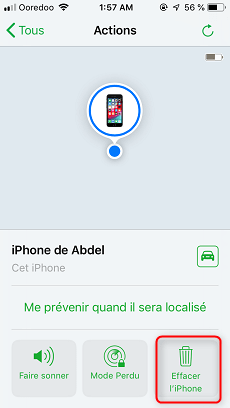 Effacer l’iPhone