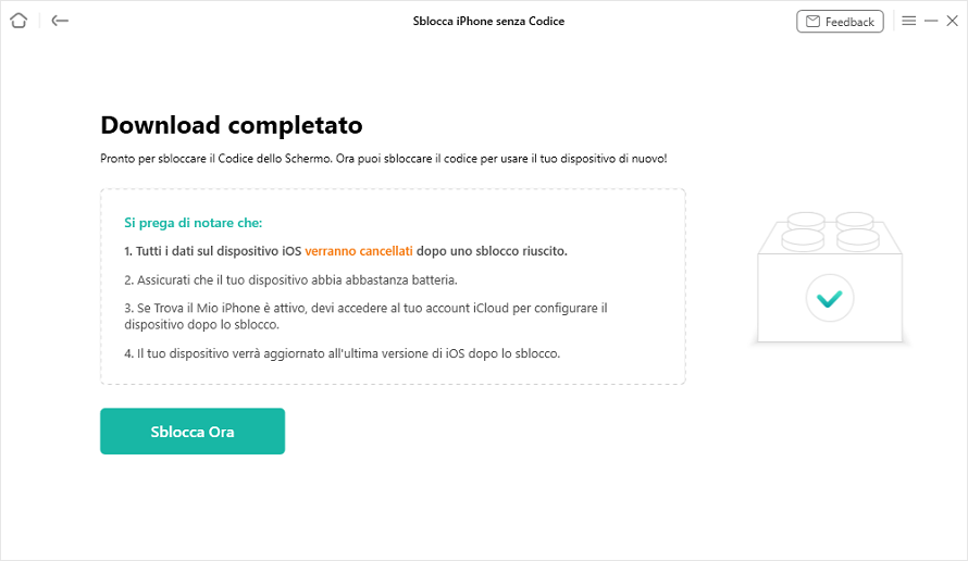Clicca Sblocca Ora su AnyUnlock
