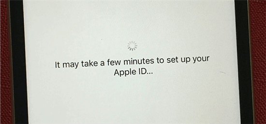 iPhone Stuck on it may Take a few Minutes to Set Up your Apple ID