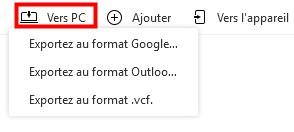 Fixez le format des contacts