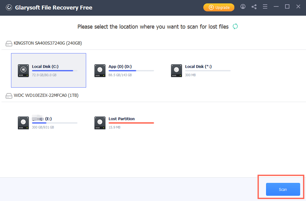 Descargar Glarysoft File Recovery para escanea archivos perdidos 