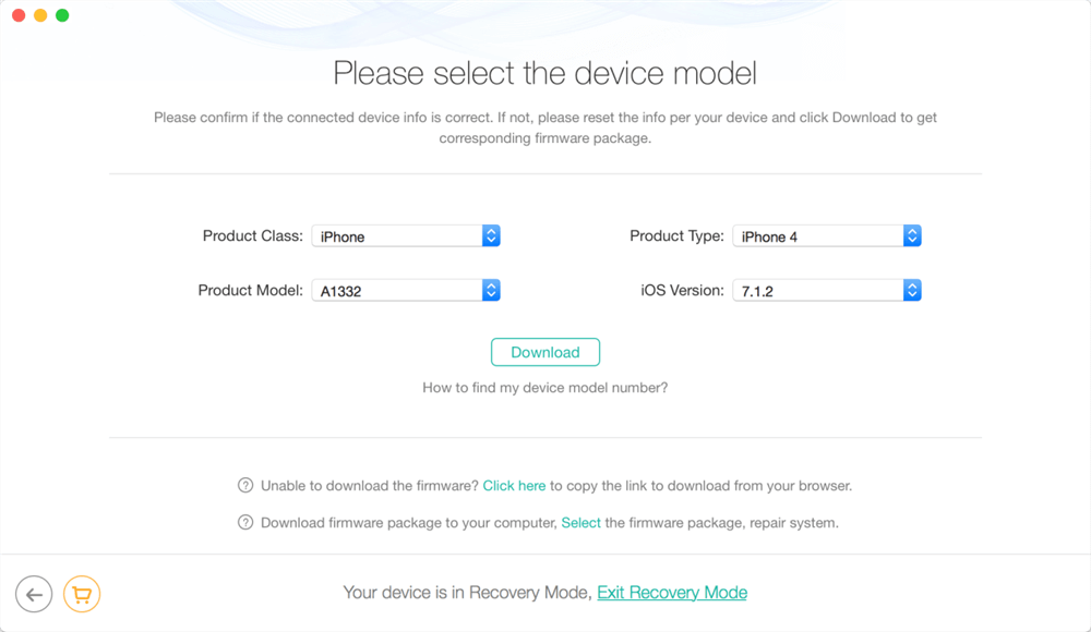 Download the Repair Firmware