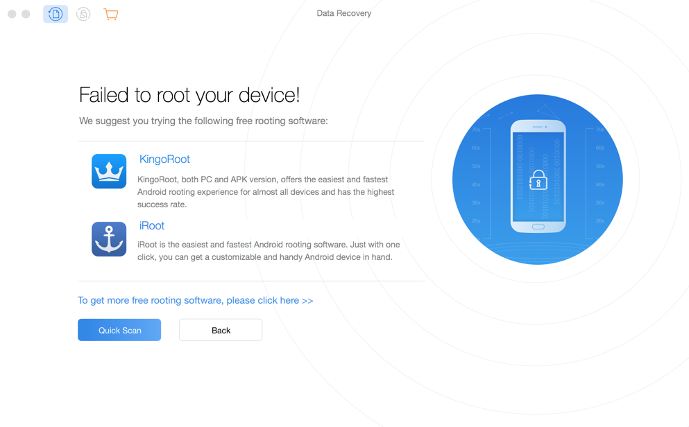 Perform a quick data recovery scan on your phone