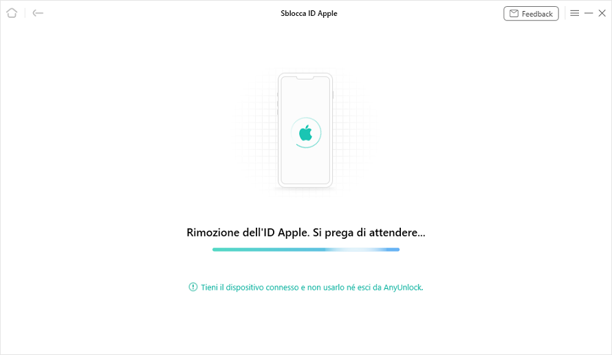 Inizia a rimuovere l'ID Apple