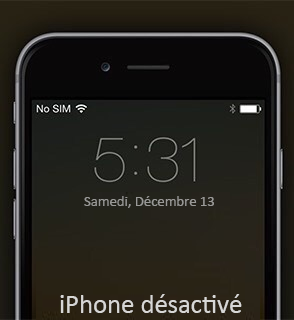 iPhone désactivé se connecter à iTunes