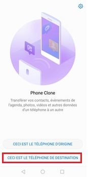 Lancement de l’application sur le téléphone Huawei