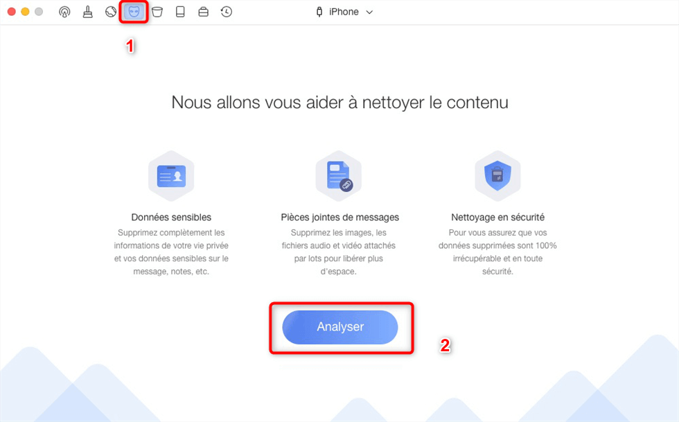 Analyse de l’iPhone via PhoneClean