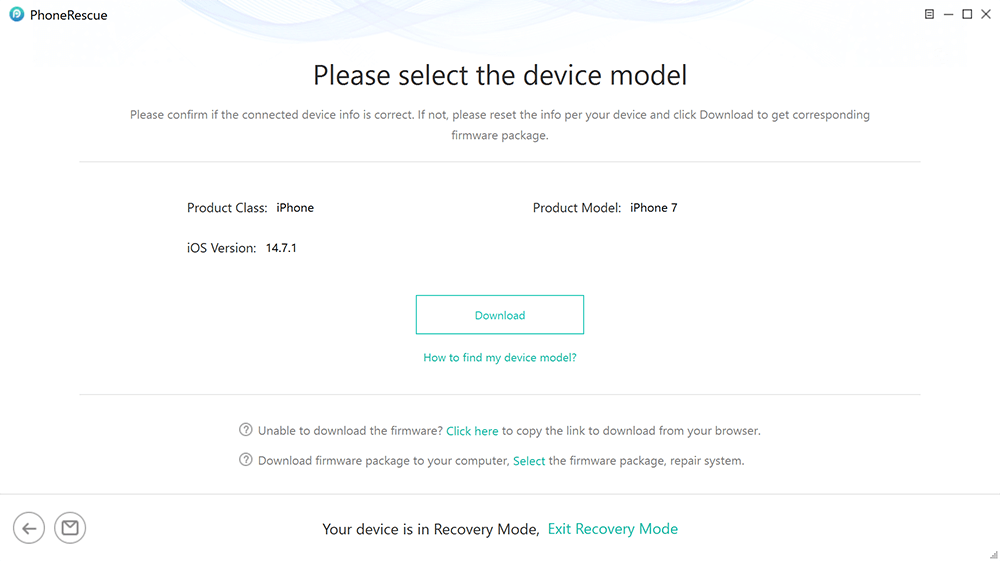 Download Matching Firmware