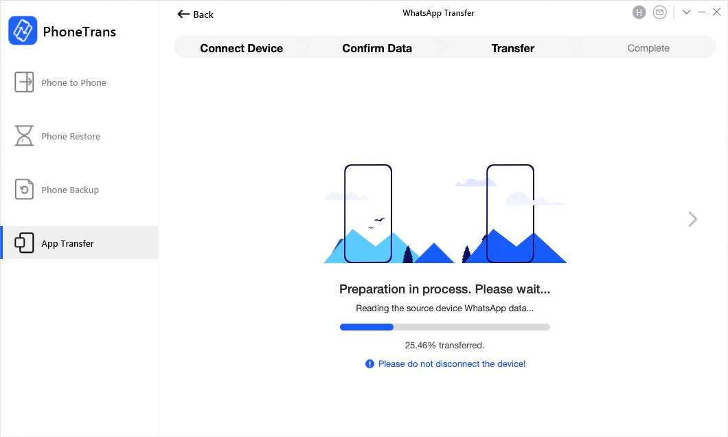 Start WhatsApp Transferring Process