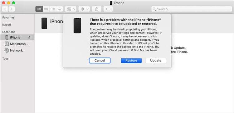 Restore iPhone with iTunes