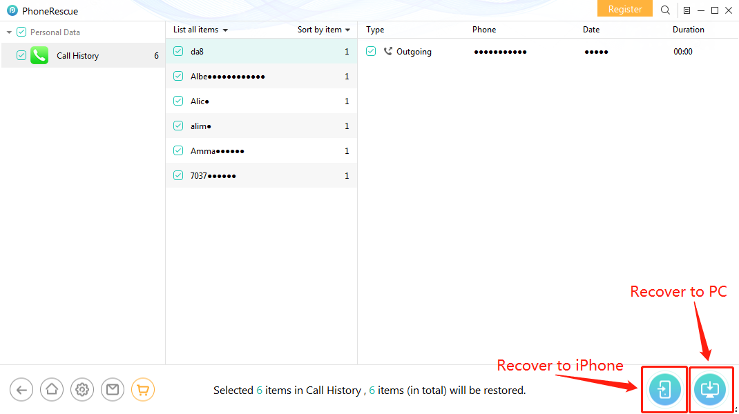 How to Recover Deleted Call History on iPhone without Backup – Step 4