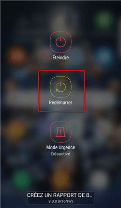 Redémarrage forcé du Samsung