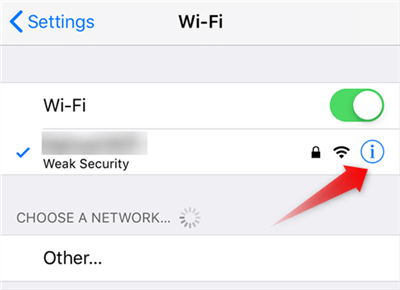 Access your WiFi Settings