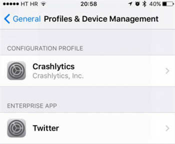 MDM Profile on iPhone/iPad