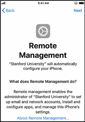 iPhone Remote Management