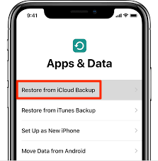 Restore iPhone from iCloud Backup