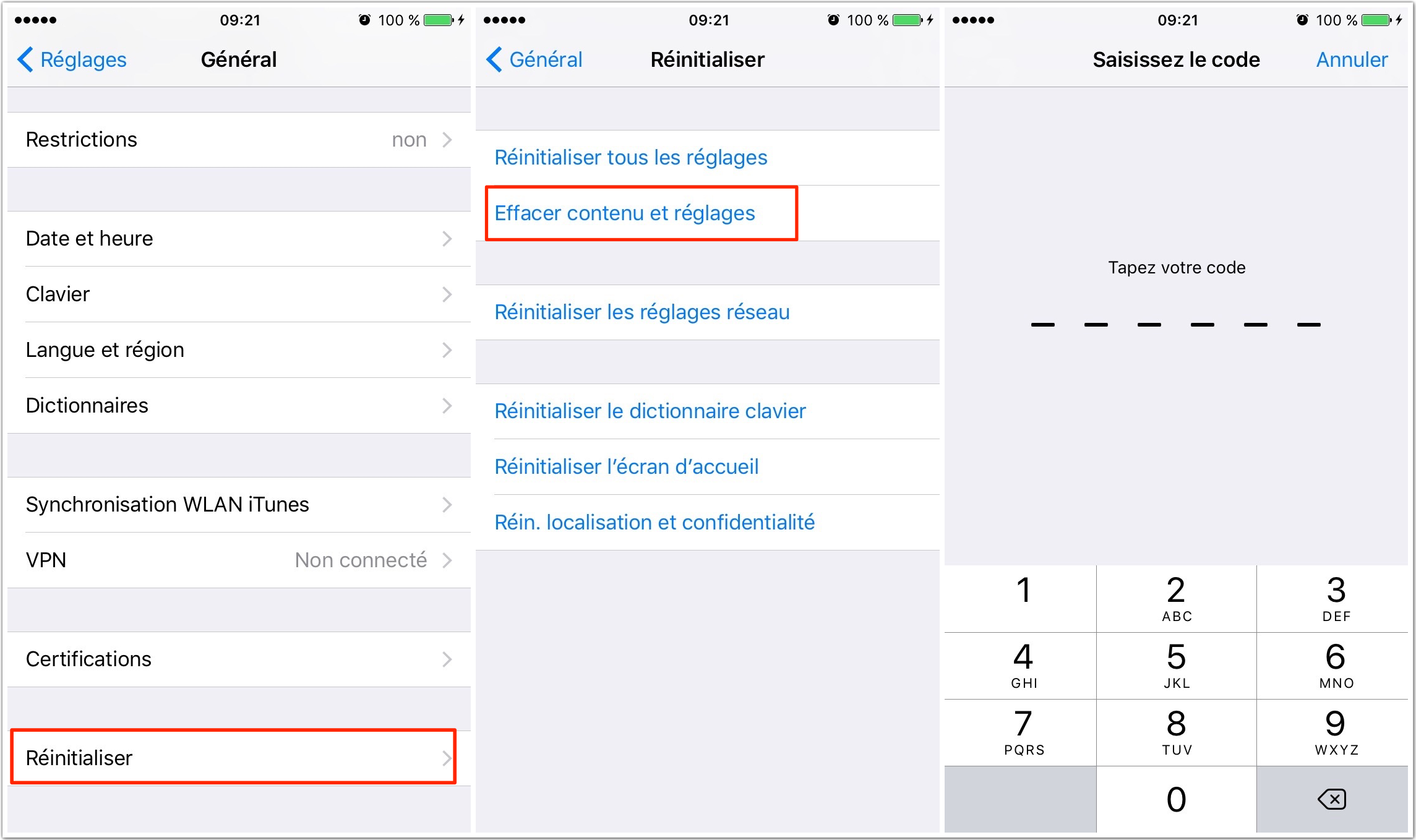 Restaurer les données à partir d'icloud