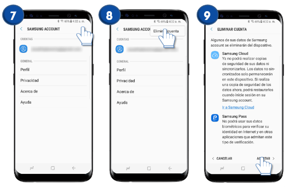 Restablecer la cuenta Samsung en Configuración-foto de Samsung